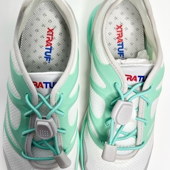 NEW XTRATUF White and Green Contrast Mesh Spindrift Seafoam Water Sneakers US 7 - Picture 7 of 9